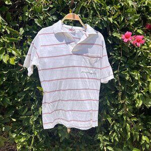 80's TRENT Polo - Striped - Mens Size Small